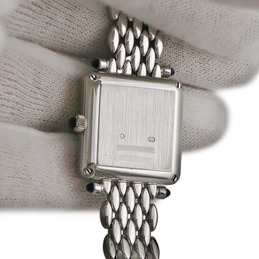 腕時計 ショパール CHOPARD クラシックダイヤモンド 10/6115-23 クオーツ レディース K18WG無垢 純正ダイヤ ホワイト 青針