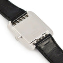 腕時計 ショパール CHOPARD - クオーツ メンズ レディース OH済 K18WG無垢 純正ダイヤ ブラック 黒 スクエア