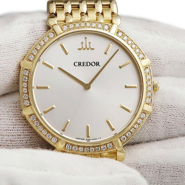 腕時計 クレドール Credor ジュリ クォーツ GBAT040 8J80-0AN0 クオーツ メンズ K18YG無垢 純正ダイヤ オクタゴン 八角形