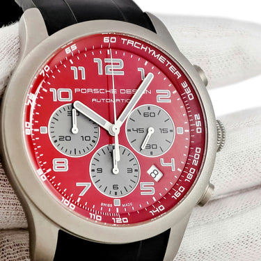 腕時計 ポルシェ デザイン PORSCHE DESIGN ダッシュボード PTC P6612 クロノグラフ 6612.10/2 自動巻き メンズ レッド デイト タキメーター