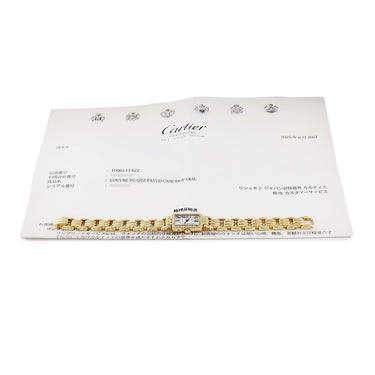 腕時計 カルティエ Cartier パンテール GGC98010 クオーツ レディース K18YG無垢 純正ダイヤ シェル ローマン
