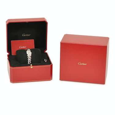 腕時計 カルティエ Cartier マイヨン ドゥ カルティエ スモールモデル WJBJ0003 クオーツ レディース K18WG無垢 純正ダイヤ シルバー