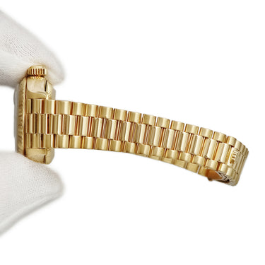 腕時計 ロレックス ROLEX デイトジャスト 69178BR N番 自動巻き レディース N番 K18YG無垢 純正ダイヤ ブルージェダイト 翡翠