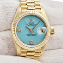 腕時計 ロレックス ROLEX デイトジャスト 69178BR N番 自動巻き レディース N番 K18YG無垢 純正ダイヤ ブルージェダイト 翡翠