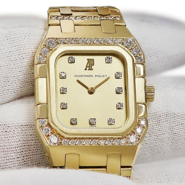 腕時計 オーデマピゲ AUDEMARS PIGUET ロイヤルオーク スクエア レディ MTA001433.00 クオーツ レディース K18YG無垢 純正ダイヤ