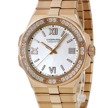 腕時計 ショパール CHOPARD アルパイン イーグル スモール 295370-5002 自動巻き メンズ 新品同様 K18RG無垢 純正ダイヤ シェル