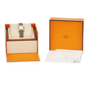 腕時計 エルメス HERMES Hウォッチ PM HH1.201.131 クオーツ レディース イエローGP×SS コンビ ホワイト 白 アラビア H型