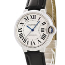 腕時計 カルティエ Cartier バロンブルー 36mm W69017Z4 自動巻き メンズ シルバー ギヨシェ 青針 ブルースティール ローマン