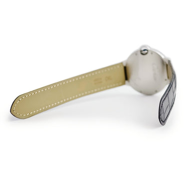 腕時計 カルティエ Cartier バロンブルー 36mm W69017Z4 自動巻き メンズ シルバー ギヨシェ 青針 ブルースティール ローマン