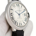 腕時計 カルティエ Cartier バロンブルー 36mm W69017Z4 自動巻き メンズ シルバー ギヨシェ 青針 ブルースティール ローマン