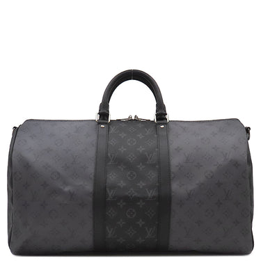 ルイヴィトン LOUIS VUITTON キーポル バンドリエール50 M45392 モノグラムエクリプス モノグラムエクリプスキャンバス モノグラムエクリプスリバースキャンバス ボストンバッグ シルバー金具 黒