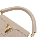 ルイヴィトン LOUIS VUITTON カプシーヌ BB M58718 ガレ トリヨンレザー 　　 2WAYバッグ ゴールド金具 グレージュ ショルダー