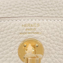 エルメス HERMES リンディ 2 ミニ 20 クレ トリヨンクレマンス ショルダーバッグ ゴールド金具 新品 未使用 オフホワイト