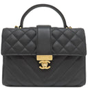 シャネル CHANEL トップハンドル チェーンショルダー AS0804 ブラック レザー 2WAYバッグ ヴィンテージ金具 黒 ショルダー