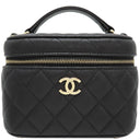 シャネル CHANEL マトラッセ 2way バニティバッグ AS3171 ブラック キャビアスキン 2WAYバッグ ゴールド金具 黒 ハンドバッグ ショルダー