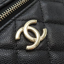 シャネル CHANEL マトラッセ 2way バニティバッグ AS3171 ブラック キャビアスキン 2WAYバッグ ゴールド金具 黒 ハンドバッグ ショルダー