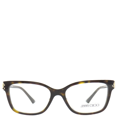 ジミーチュウ JIMMY CHOO ウェリントン 53□16 JC3012F ハバナ プラスチック メガネ シルバー金具 茶 マーブル JCロゴ