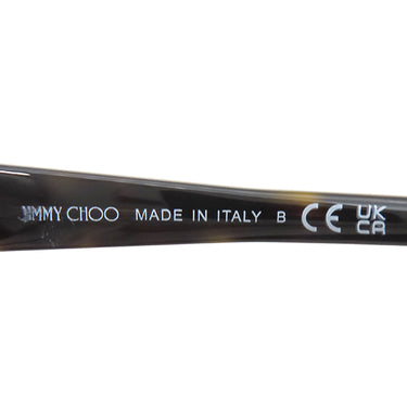 ジミーチュウ JIMMY CHOO ウェリントン 53□16 JC3012F ハバナ プラスチック メガネ シルバー金具 茶 マーブル JCロゴ