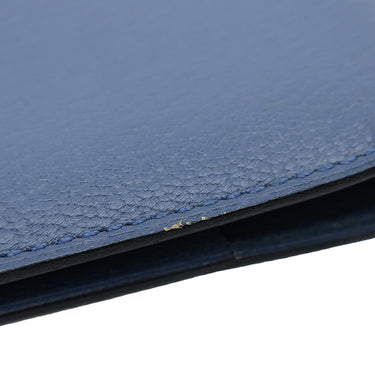 エルメス HERMES アジェンダヴィジョン ブルーアガット シェーブル 手帳カバー シルバー金具