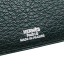 エルメス HERMES CDケース グリーン系 レザー 小物 シルバー金具 緑 ブックタイプ ノートカバー