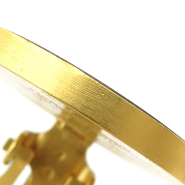 エルメス HERMES セリエ ブラックXゴールド GP ブラックシェル イヤリング ラウンド サークル ロゴ