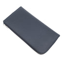 エルメス HERMES リミックスコンバイン ブルーニュイ×ヴェールアングレ ヴォーエプソン 長財布 シルバー金具 紺 緑 L字ファスナー