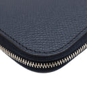 エルメス HERMES リミックスコンバイン ブルーニュイ×ヴェールアングレ ヴォーエプソン 長財布 シルバー金具 紺 緑 L字ファスナー