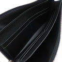 エルメス HERMES リミックスコンバイン ブルーニュイ×ヴェールアングレ ヴォーエプソン 長財布 シルバー金具 紺 緑 L字ファスナー