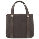 ブルガリ BVLGARI レッタレ トートバッグ ダークブラウン キャンバス レザー トートバッグ シルバー金具 茶