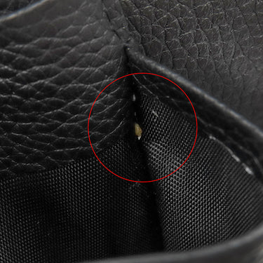 サンローラン SAINT LAURENT サック ド ジュール スープル 507604 ブラック レザー カードケース シルバー金具 黒