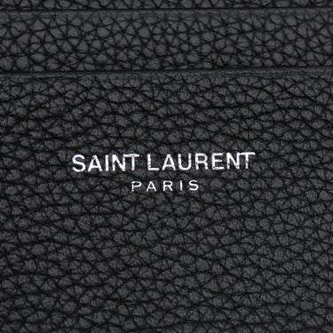 サンローラン SAINT LAURENT サック ド ジュール スープル 507604 ブラック レザー カードケース シルバー金具 黒