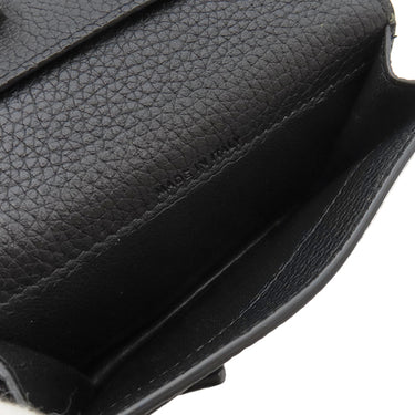 サンローラン SAINT LAURENT サック ド ジュール スープル 507604 ブラック レザー カードケース シルバー金具 黒