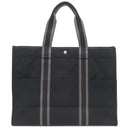 エルメス HERMES フールトゥGM ブラック キャンバス トートバッグ シルバー金具 黒 グレー