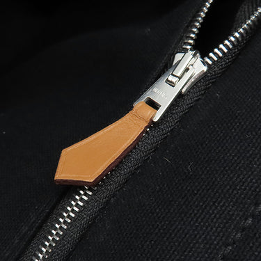 エルメス HERMES フールトゥGM ブラック キャンバス トートバッグ シルバー金具 黒 グレー