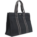 エルメス HERMES フールトゥGM ブラック キャンバス トートバッグ シルバー金具 黒 グレー