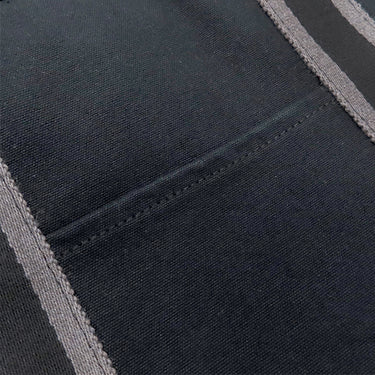 エルメス HERMES フールトゥGM ブラック キャンバス トートバッグ シルバー金具 黒 グレー