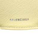 バレンシアガ BALENCIAGA ペーパー ミニ ウォレット 391446 ペーパーイエロー レザー 三つ折り財布 シルバー金具 黄色 コンパクトウォレット