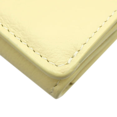 バレンシアガ BALENCIAGA ペーパー ミニ ウォレット 391446 ペーパーイエロー レザー 三つ折り財布 シルバー金具 黄色 コンパクトウォレット