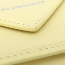 バレンシアガ BALENCIAGA ペーパー ミニ ウォレット 391446 ペーパーイエロー レザー 三つ折り財布 シルバー金具 黄色 コンパクトウォレット