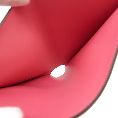 エルメス HERMES ケリーウォレット ミディアム ヴェルソ オレンジ×ローズアザレ ヴォーエプソン 長財布 シルバー金具 バイカラー ピンク 三つ折り