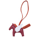 エルメス HERMES ロデオPM ペガサス ルージュグレナ×ブルーブリュム×カーネリアン アニューミロ バッグチャーム 赤 水色 オレンジ