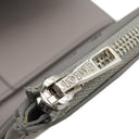 ロエベ LOEWE アナグラム バーティカル ウォレット C812S33X01 グレー ペブルグレインカーフ 三つ折り財布 シルバー金具 小銭入れ 札入れ コンパクトウォレット