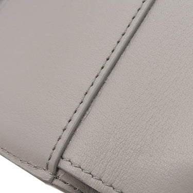 ロエベ LOEWE アナグラム バーティカル ウォレット C812S33X01 グレー ペブルグレインカーフ 三つ折り財布 シルバー金具 小銭入れ 札入れ コンパクトウォレット