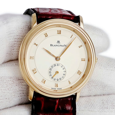 腕時計 ブランパン BLANCPAIN ヴィルレ ディスク カレンダー 4795-3318-55 自動巻き メンズ レディース K18PG無垢 デイト アイボリー