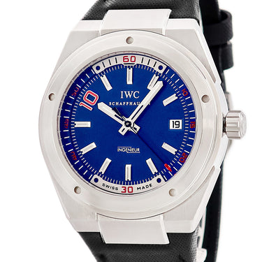 腕時計 IWC IWC インヂュニア オートマティック ジネディーヌ・ジダン IW323403 自動巻き メンズ 青 デイト ジダンモデル 限定