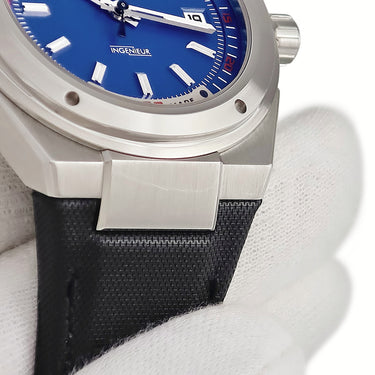 腕時計 IWC IWC インヂュニア オートマティック ジネディーヌ・ジダン IW323403 自動巻き メンズ 青 デイト ジダンモデル 限定