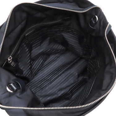 プラダ PRADA テスート 2way トートバッグ 1BG285 ネイビー ナイロン レザー 2WAYバッグ シルバー金具 紺 三角ロゴ ショルダー