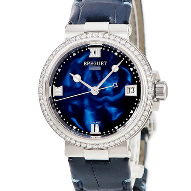 腕時計 ブレゲ BREGUET マリーン レディ 9518ST/E2/984 D000 自動巻き レディース 純正ダイヤ ローマン コインエッジ デイト