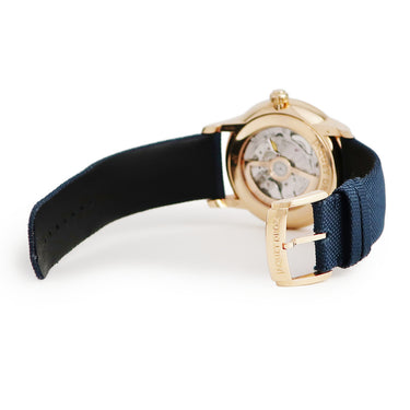 腕時計 ジャケ・ドロー Jaquet Droz グラン セコンド カンティエーム ダークブルー エナメル J007023201 自動巻き メンズ K18RG無垢