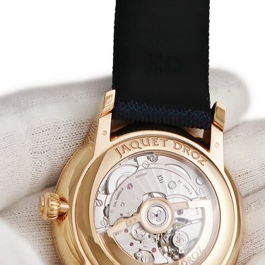 腕時計 ジャケ・ドロー Jaquet Droz グラン セコンド カンティエーム ダークブルー エナメル J007023201 自動巻き メンズ K18RG無垢